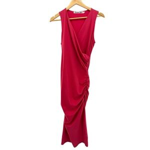 Michael Stars‎ Pink Sleeveless Dress Ruched Bodycon Cocktail Party Dress